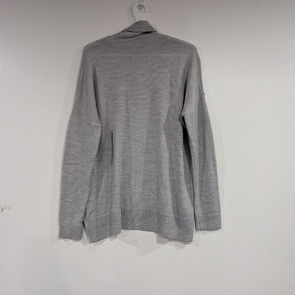 icebreaker Cowl Neck Sweater Heather Grey Size XS - Picture 3 of 4